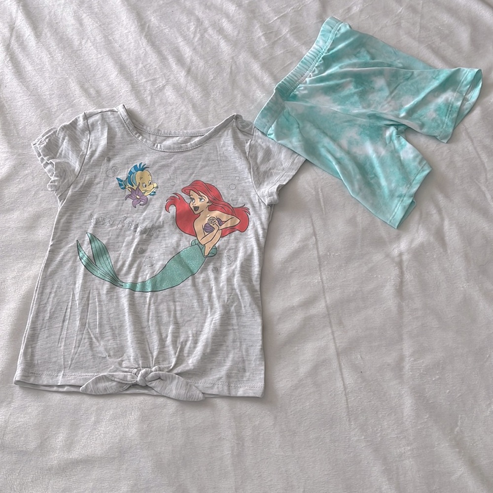NWOT Little Mermaid Short Set